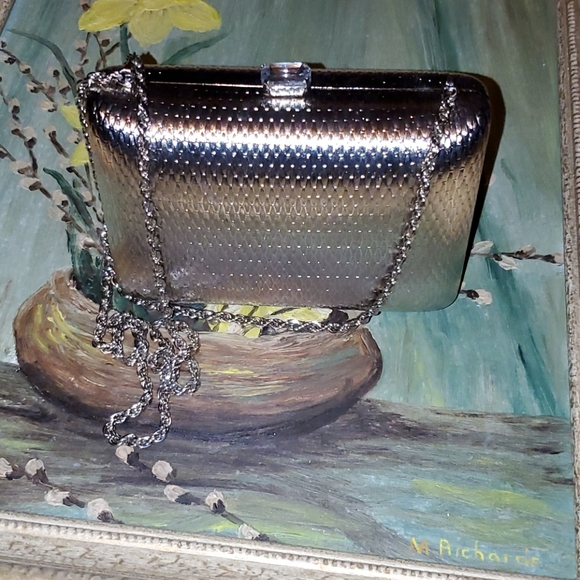 NEIMAN MARCUS Italian Metal Handbag Purse - Picture 5 of 6